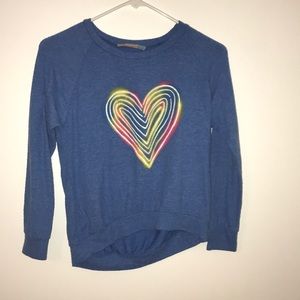 A light blue sweater